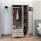 Tuhome Austral 3 Door Armoire with Drawers, Shelves, and Hanging Rod, Light Gray CLZ5534 - alternate 6